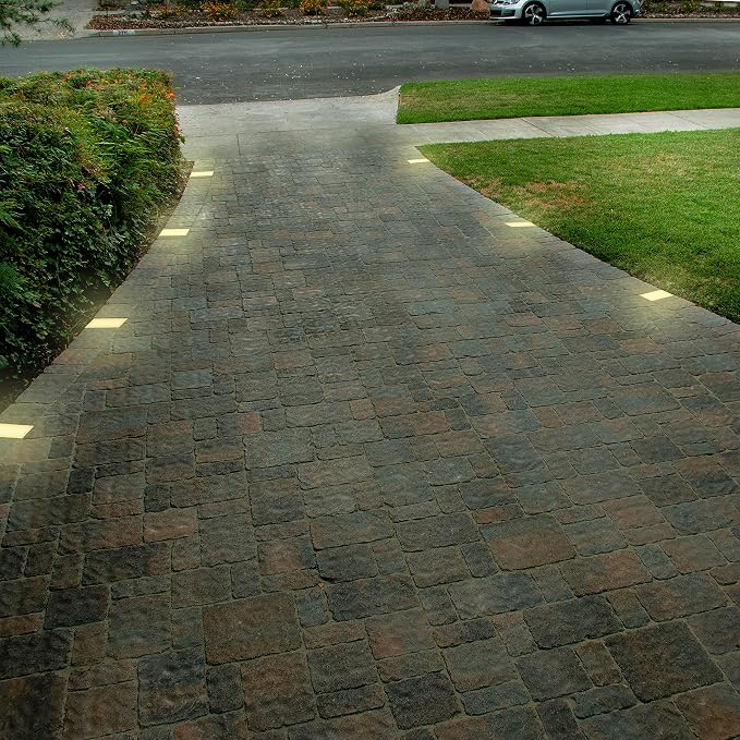 LUMENGY Paver Light 6x6 Inch (5.9x5.9), 5000K Daylight, Glare-Free Brick Lighting for Driveways, Walkways, Pool Decks and Patios, 12V Hardwired, IP67 Waterproof, Drive-Over Rated