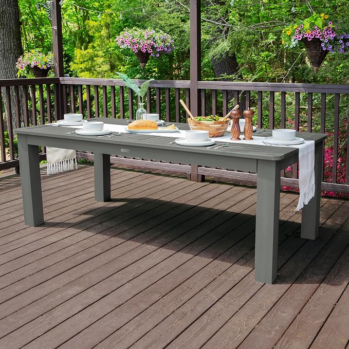 Highwood Rectangular Dining Table, Height, Coastal Teak