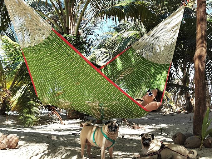 Traditional Mayan Hammock -Nopales Hammock (Large) - Thick Nylon Thread