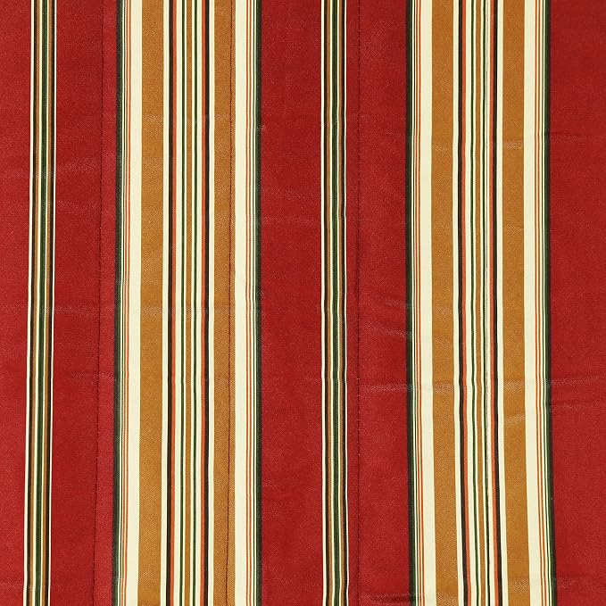 Sunnydaze Quilted Double Hammock with Stand for Outside - 400-Pound Capacity 2-Person Hammock with Stand - 15-Foot Stand - Red Stripe