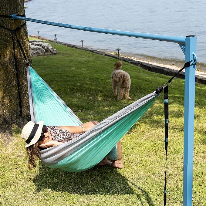 Equip Single Point Portable Hammock Stand - Perfect for Lounging & Camping Hammocks - Hang Around & Enjoy The Outdoors - Up to 400lbs Capacity
