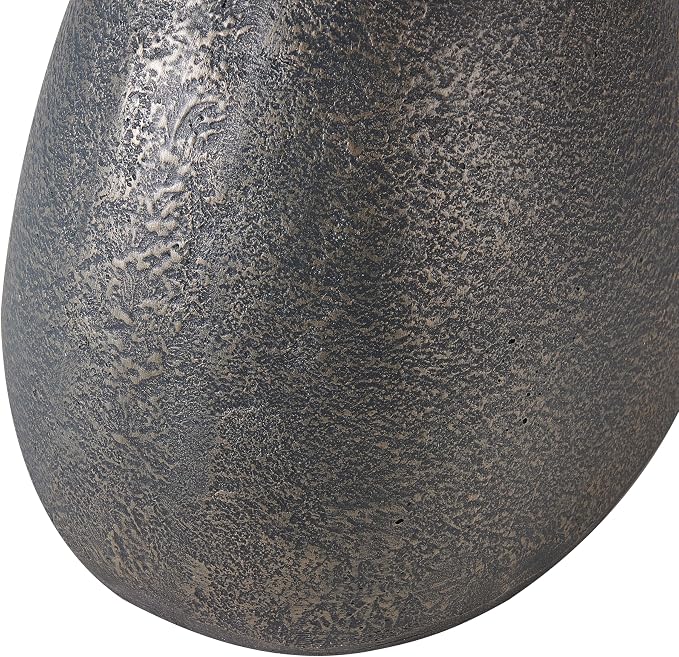 Christopher Knight Home Caldera 16" Lightweight Concrete End Table, Indoor Outdoor Accent Table, Side Table with Oval Top and Wide Base, Small Side Table for Patio, Balcony or Living Room, Copper