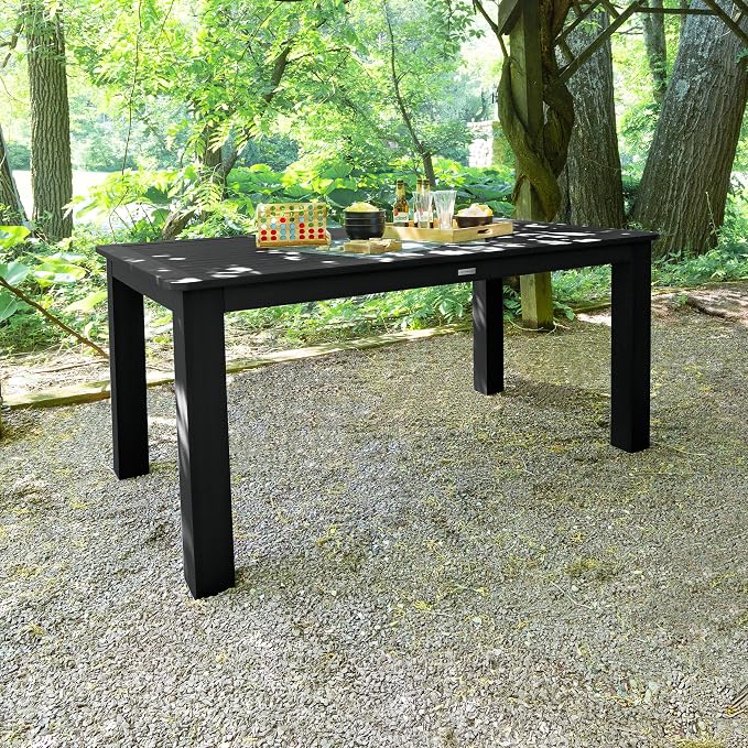 Highwood AD-ST7LH2CO4BA-BKE Lehigh 7pc Rectangular Counter Height Dining Set 72" x 42", Black