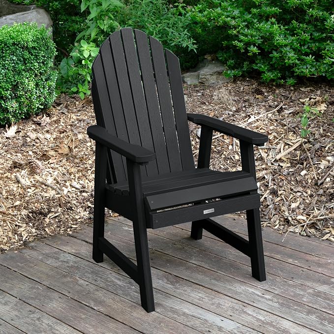 Highwood Hamilton Adirondack 7pc Dining Set, 84" x 42", Dining Height, Black