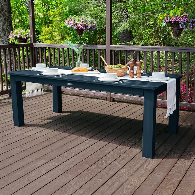Highwood Hamilton Adirondack 7pc Dining Set, 84" x 42", Dining Height, Federal Blue