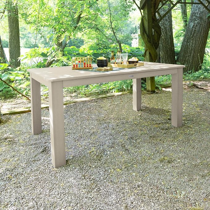 Highwood AD-ST7LH2CO4BA-WAE Lehigh 7pc Rectangular Counter Height Dining Set 72" x 42", Whitewash