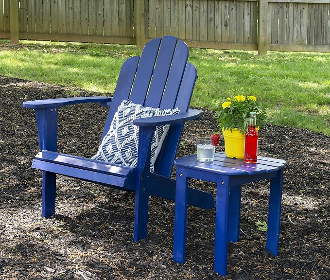 Linon Jayde Blue Adirondack Outdoor Accent Table