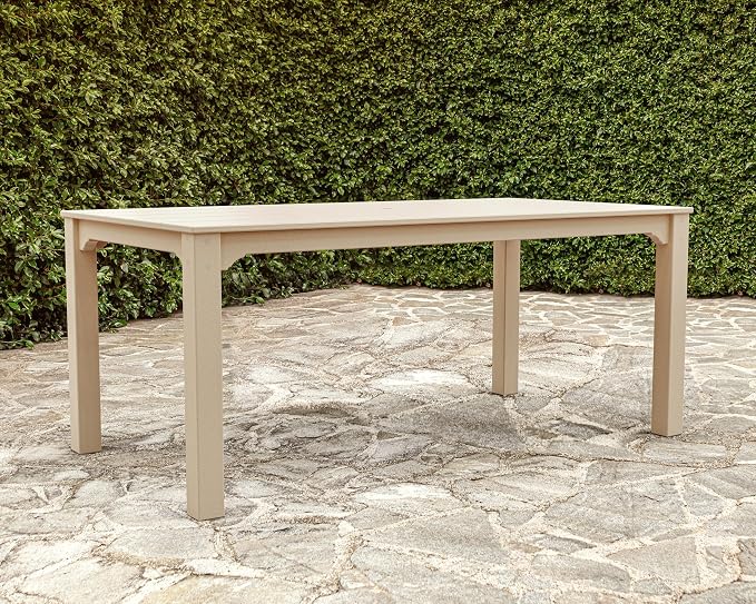 Martha Stewart by POLYWOOD® Chinoiserie Parsons 38" x 72" Dining Table in Green