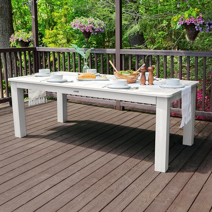 Highwood Rectangular Dining Table, Height, White