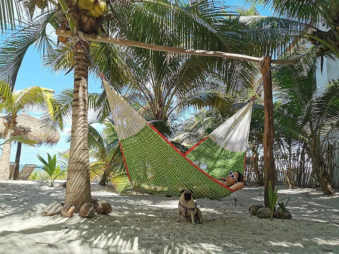 Traditional Mayan Hammock -Nopales Hammock (Large) - Thick Nylon Thread