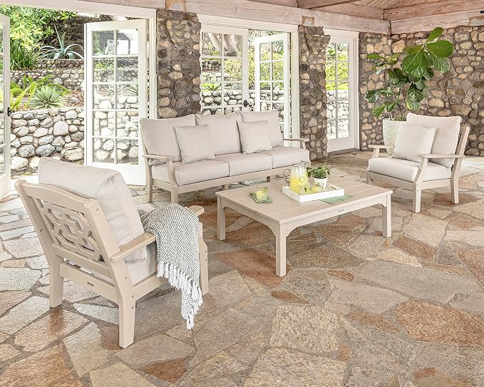 Martha Stewart by POLYWOOD® Chinoiserie Coffee Table in White
