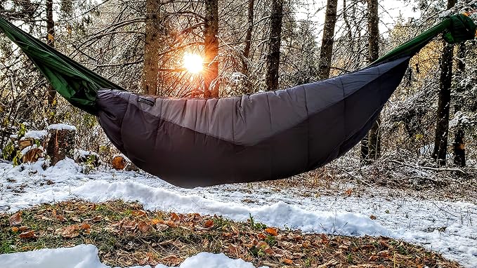 Go Outfitters The Adventure Under Quilt, Hammock Camping Insulation (Black/Gray)