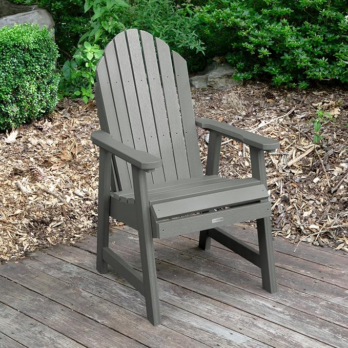 Highwood Hamilton Adirondack 7pc Dining Set, 84" x 42", Dining Height, Coastal Teak