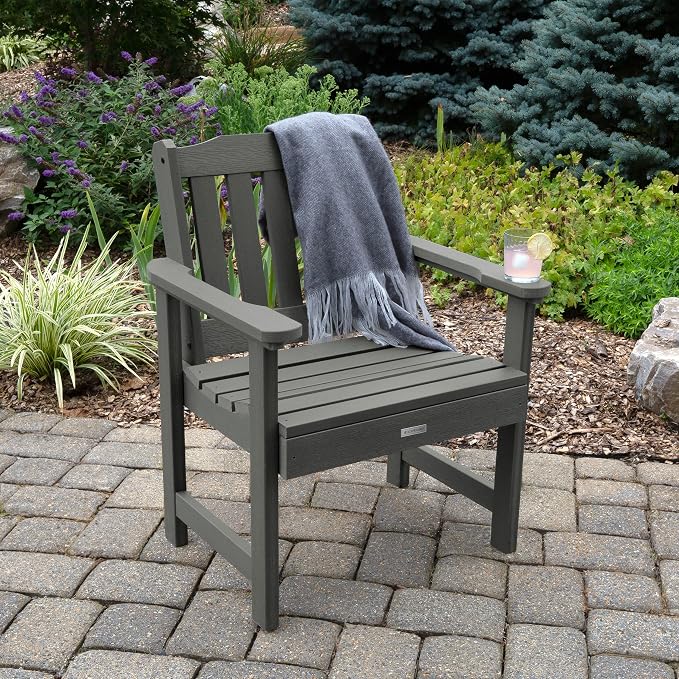 Highwood AD-KITCHGL2-CGE 2 Lehigh Garden Chairs with 1 Square Side Table 3-Piece Set, Coastal Teak