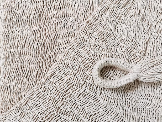 Traditional Mayan Hammock - Hammock Made with Thick Cotton Thread (Natural, Large)