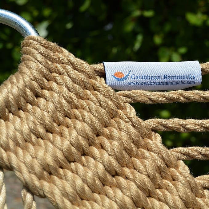Double Caribbean Hammock - Soft-Spun Polyester - 48 inch (TAN)